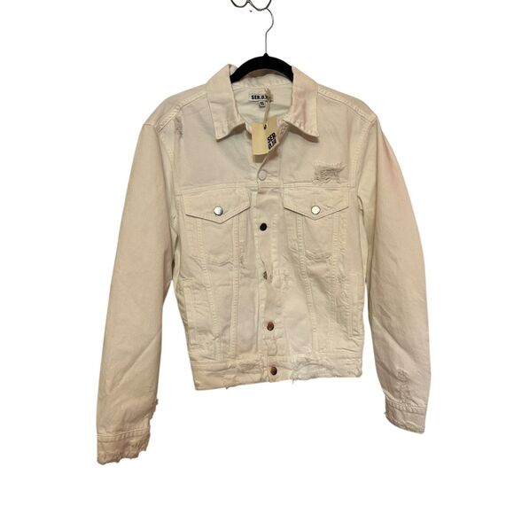 NWT SER.O.YA ROMEO OVERSIZED JACKET Size XS NEW! - White, Happy Face Logo Street - Picture 11 of 12